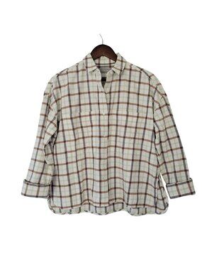 Everlane The Boxy Flannel Shirt Womens Size XS Multi Plaid Button Down NWT